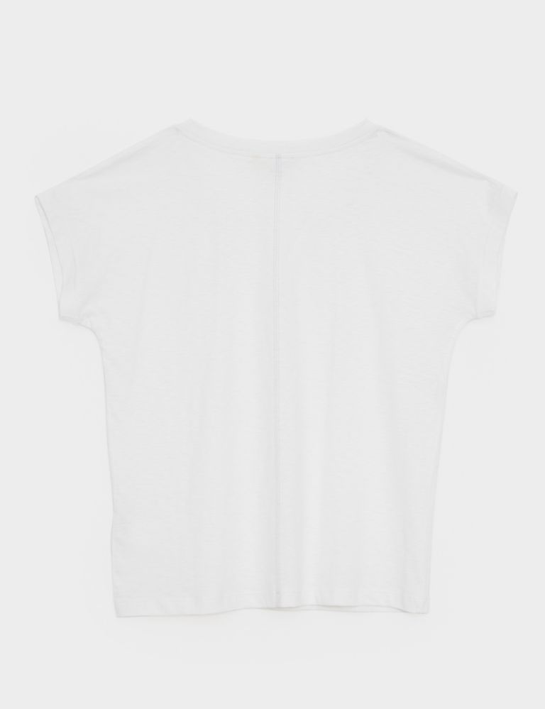 Pure Cotton Notch Neck T-Shirt 5 of 6