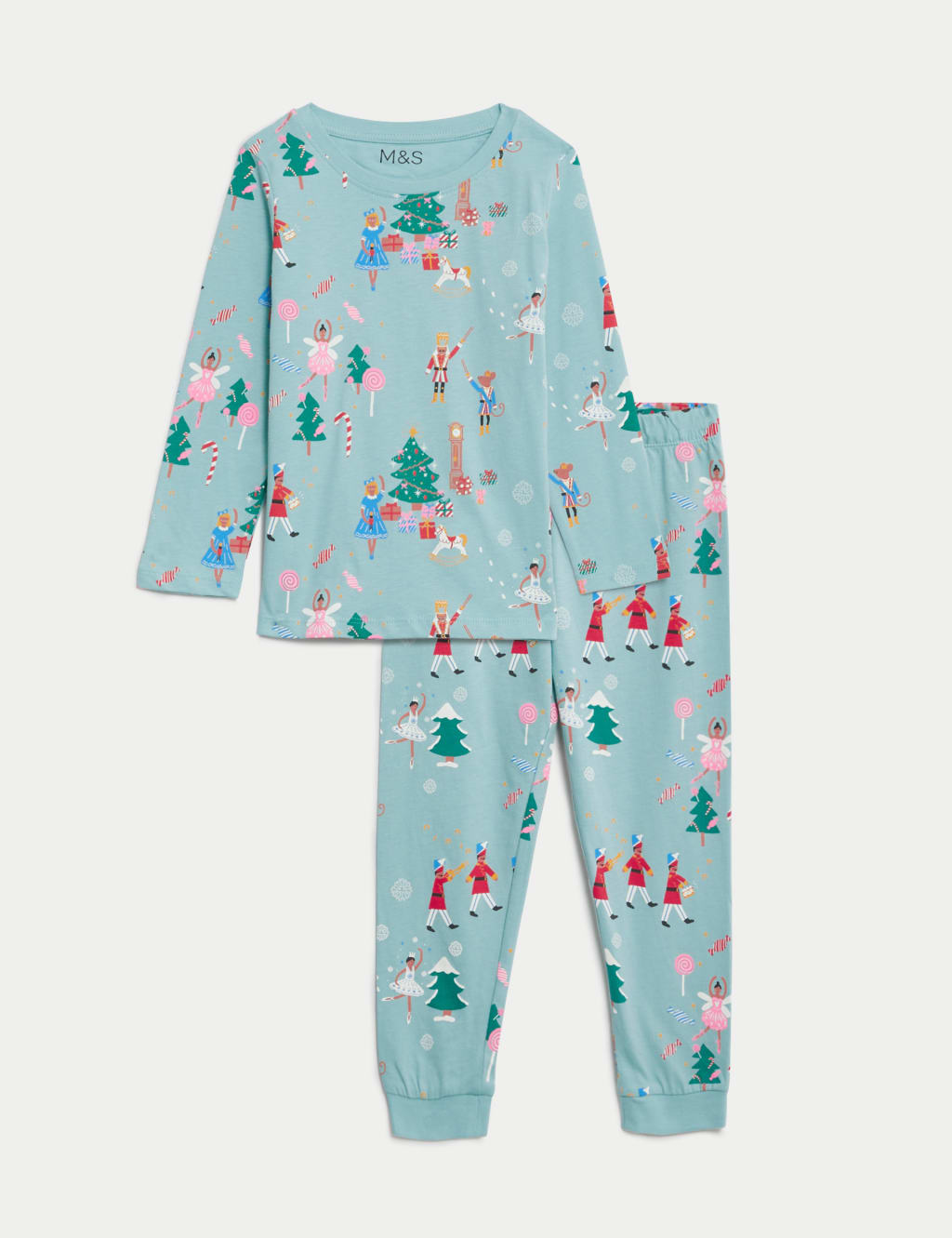 Pure Cotton Nutcracker Christmas Pyjamas (18 Yrs) M&S Collection M&S