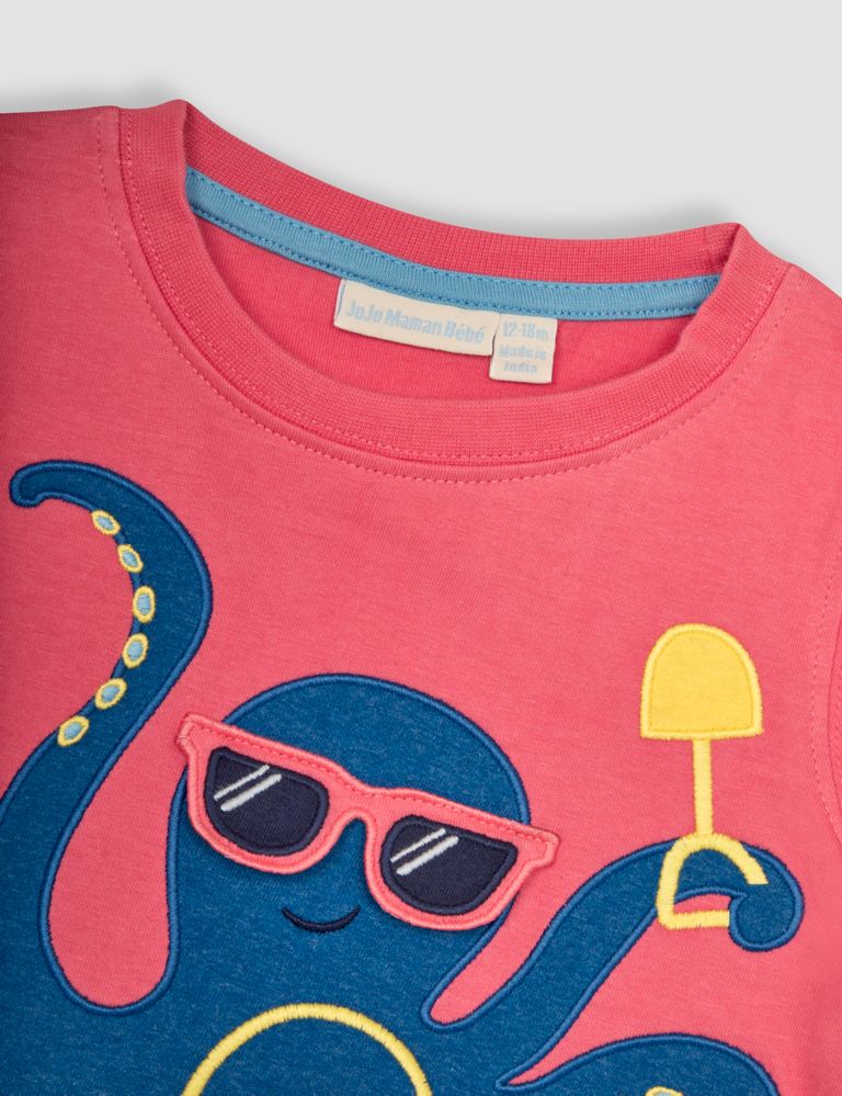 Pure Cotton Octopus T-Shirt (6 Mths-7 Yrs) 3 of 3