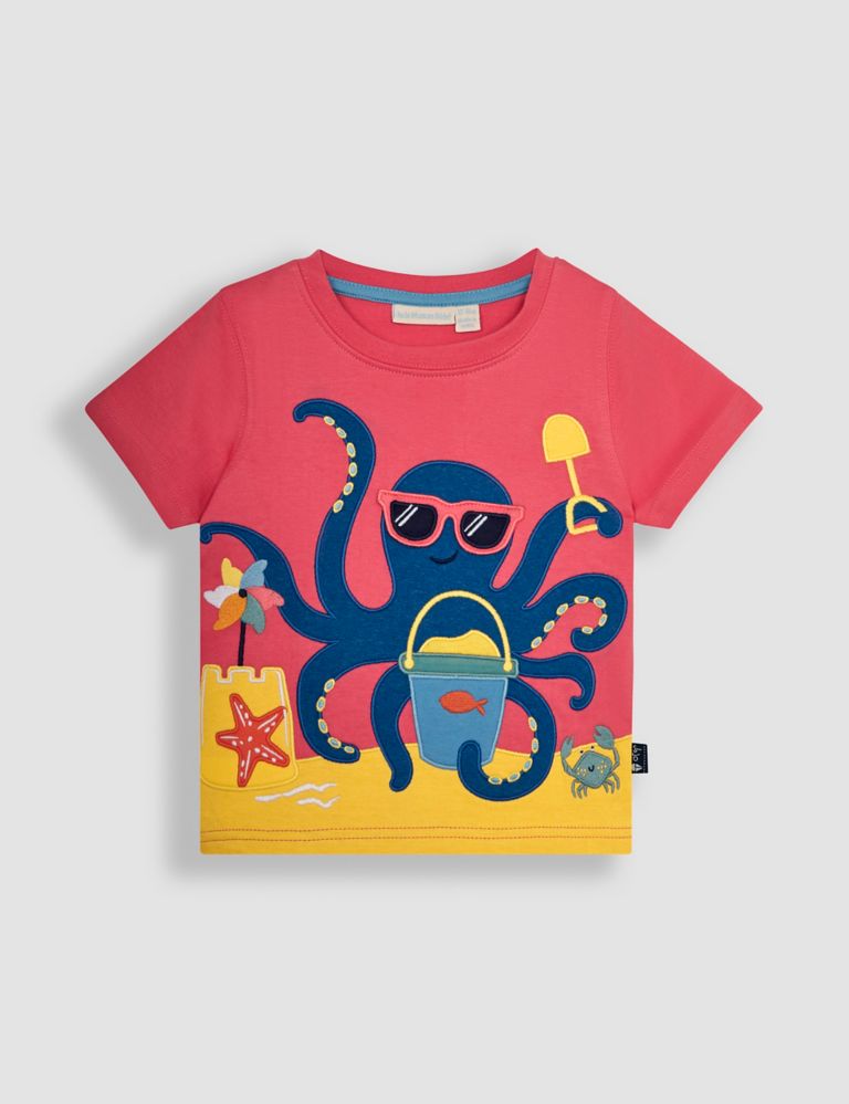 Pure Cotton Octopus T-Shirt (6 Mths-7 Yrs) 1 of 3