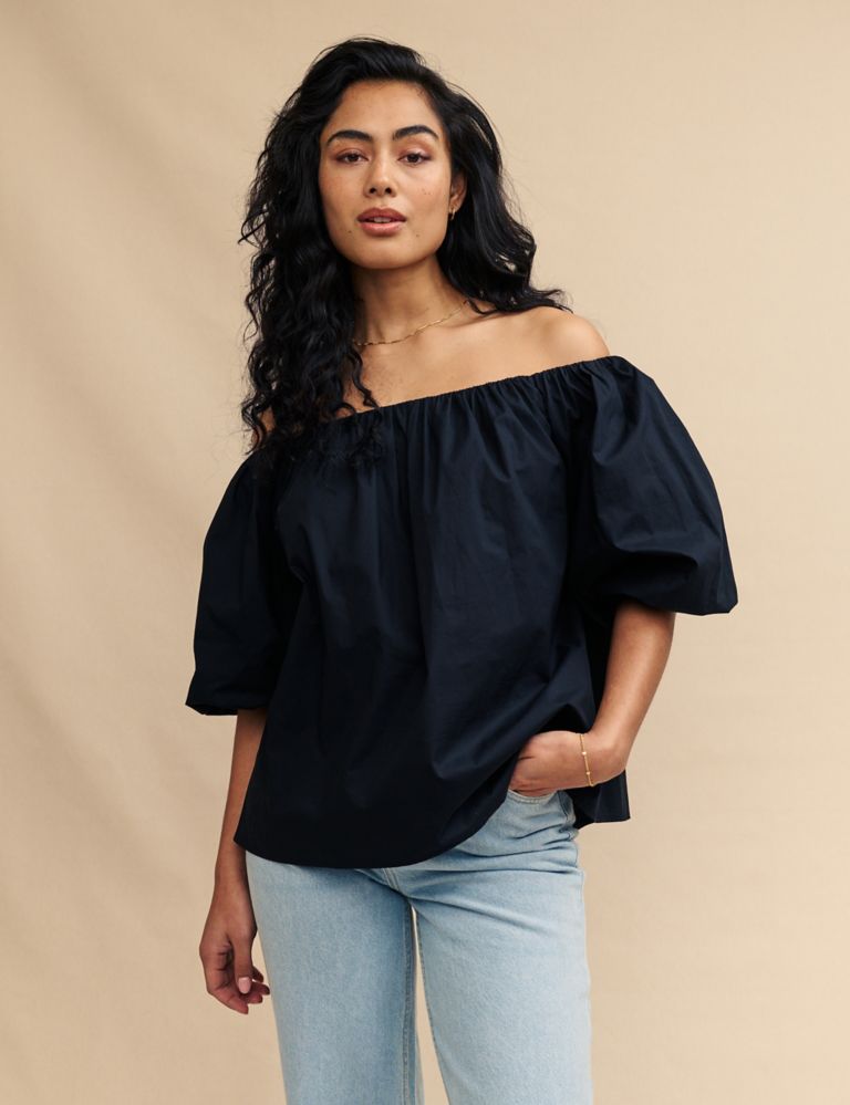 Pure Cotton Off The Shoulder Top 1 of 6