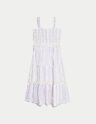 Pure Cotton Ombre Tiered Maxi Dress (6-16 Yrs) Image 2 of 5