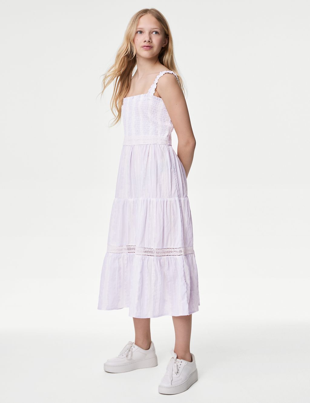 Pure Cotton Ombre Tiered Maxi Dress (6-16 Yrs) 2 of 5