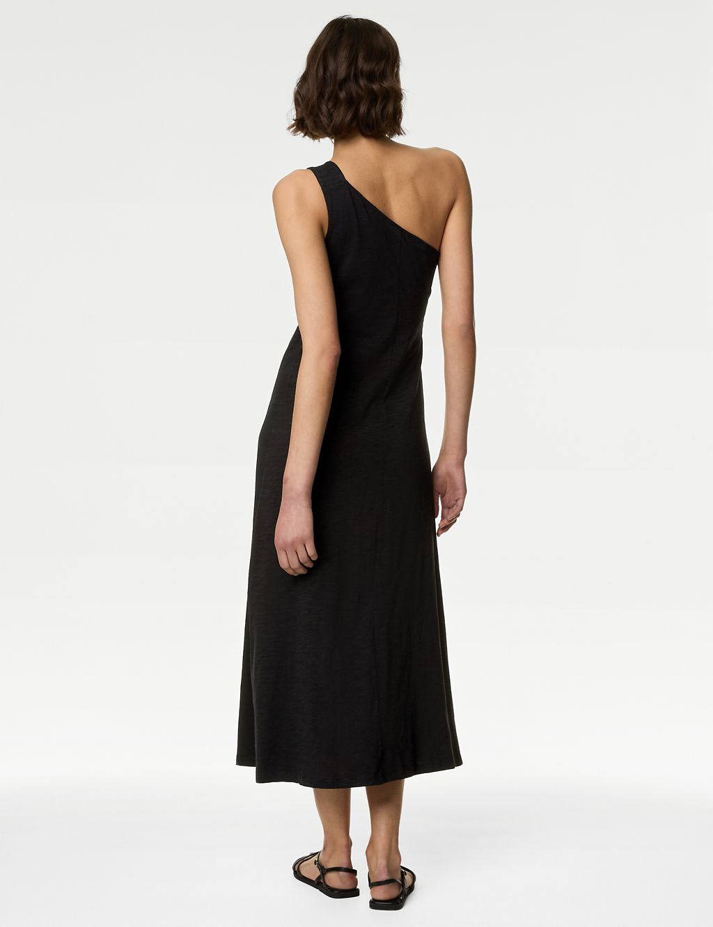 Pure Cotton One Shoulder Midi Relaxed Dress 4 of 4