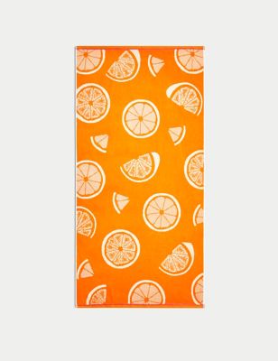 Pure Cotton Orange Slices Beach Towel Image 2 of 6