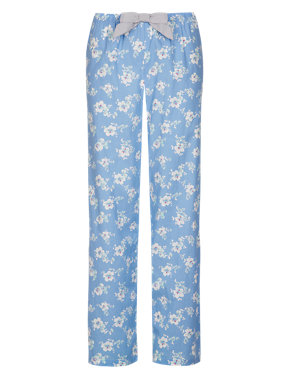Pure Cotton Oriental Blossom Pyjama Bottoms Image 2 of 5