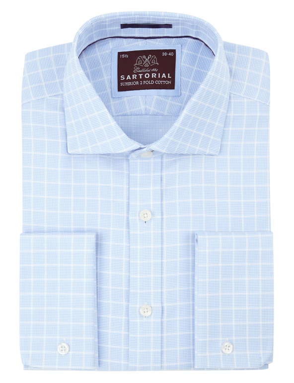 Pure Cotton Overchecked Shirt Image 1 of 1