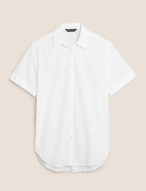 Pure Cotton Oversized Short Sleeve Shirt Image 2 of 7