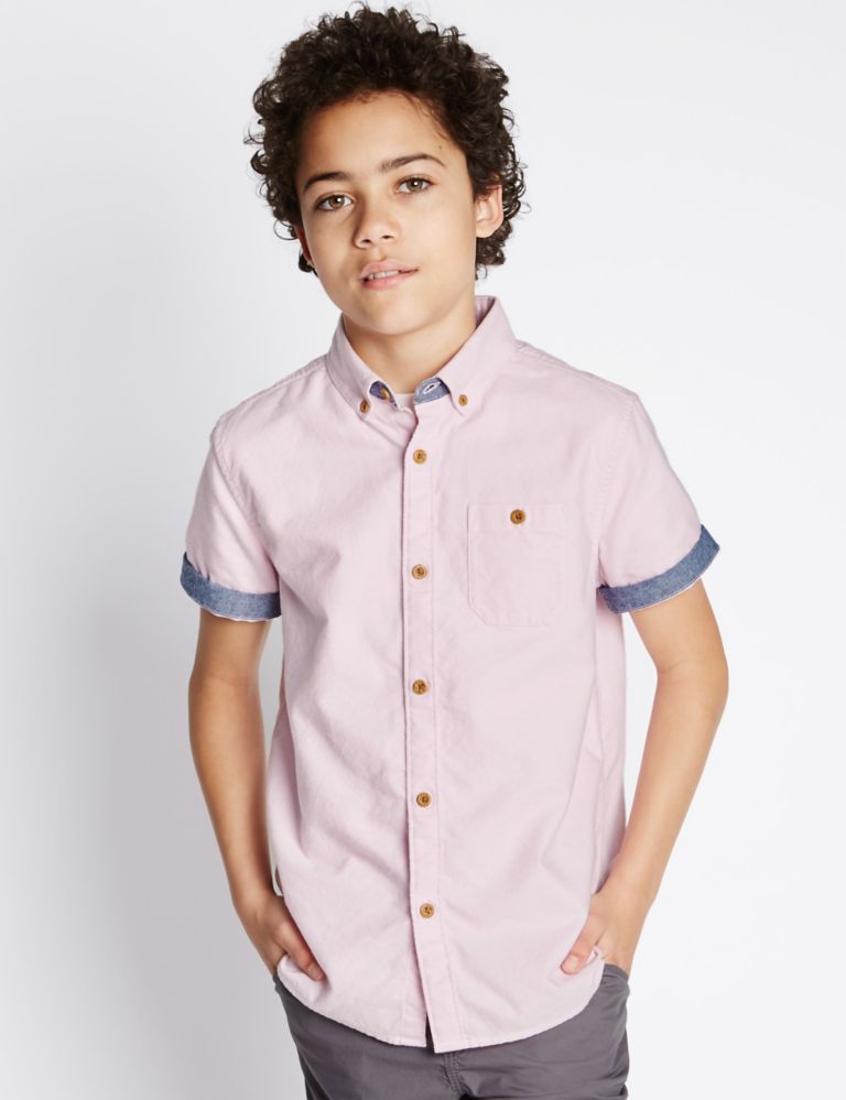 Pure Cotton Oxford Shirt (5-14 Years) 1 of 3