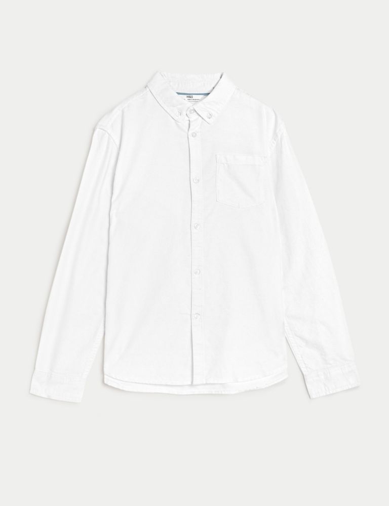 Pure Cotton Oxford Shirt (6-16 Yrs) 2 of 4