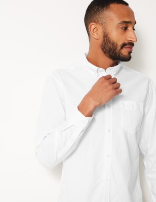 marks and spencer mens white dress shirts