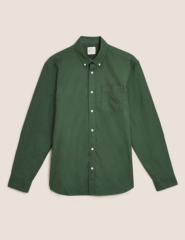 Pure Cotton Oxford Shirt Image 1 of 1