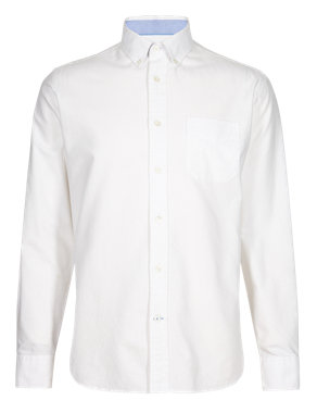 Pure Cotton Oxford Shirt Image 2 of 3