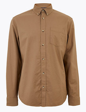 Pure Cotton Oxford Shirt Image 2 of 4