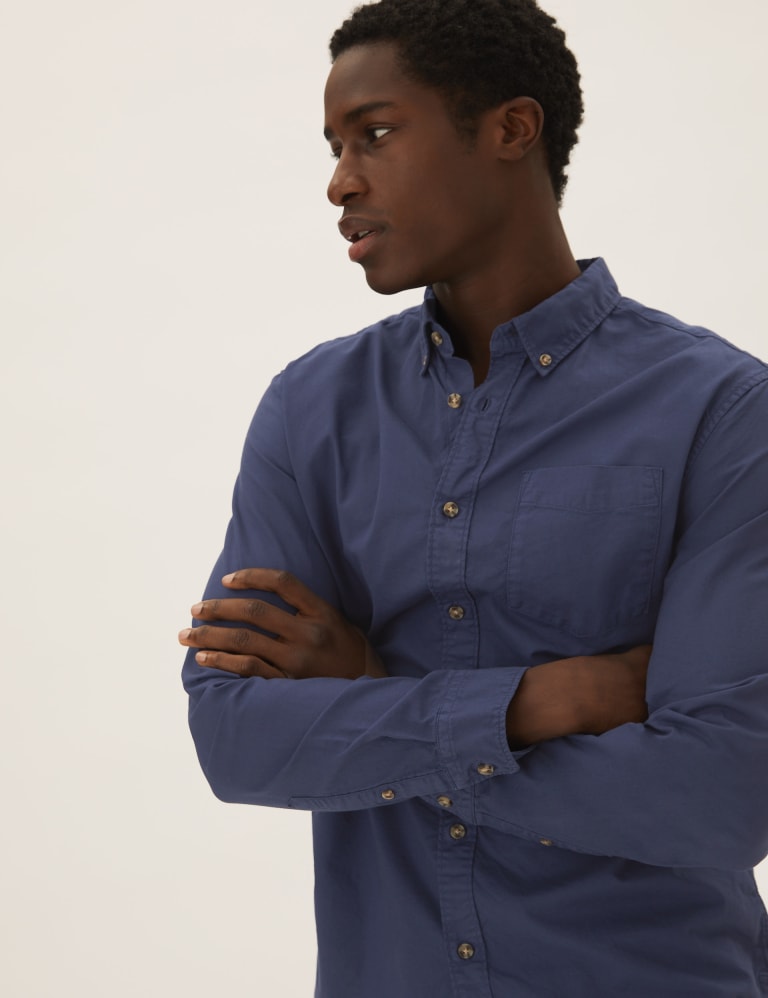 Dark blue oxford online