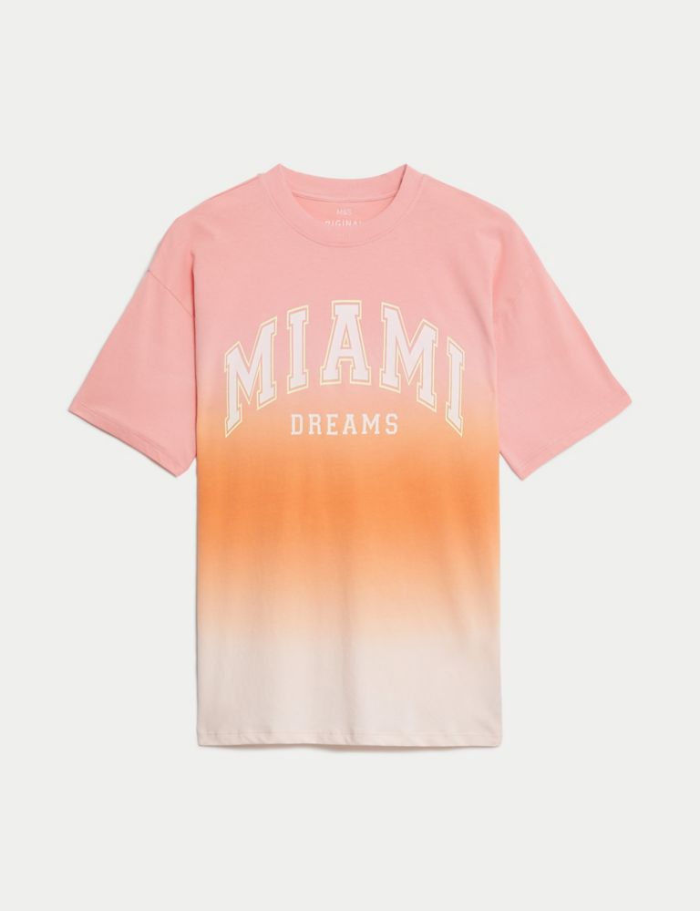 Pure Cotton Palm Beach T-Shirt (6-16 Yrs) 2 of 5