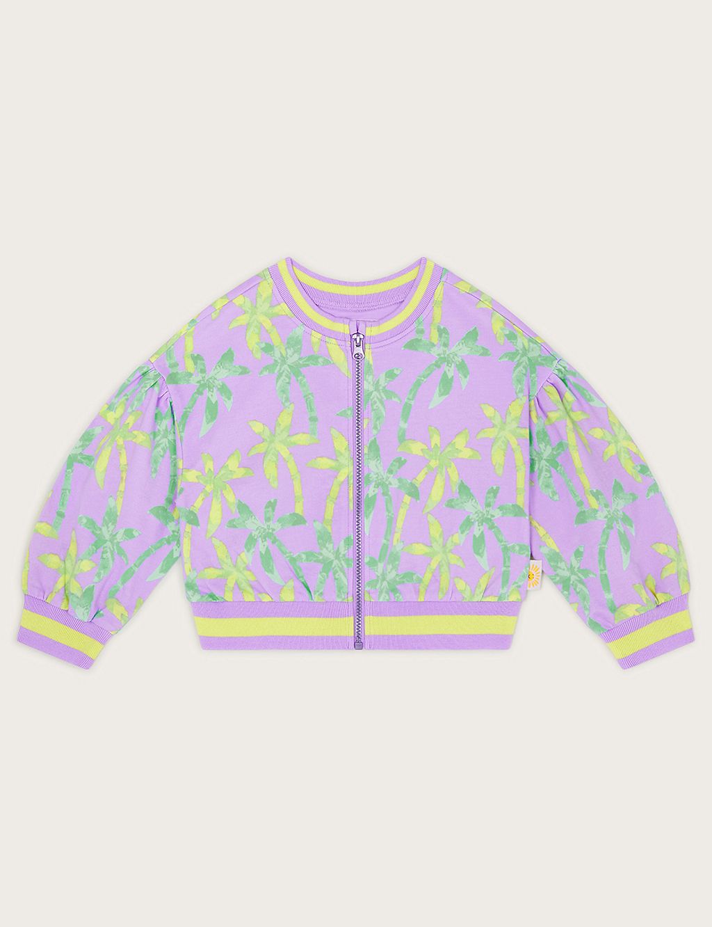Pure Cotton Palm Print Bomber Jacket (3-13 Yrs) 3 of 3