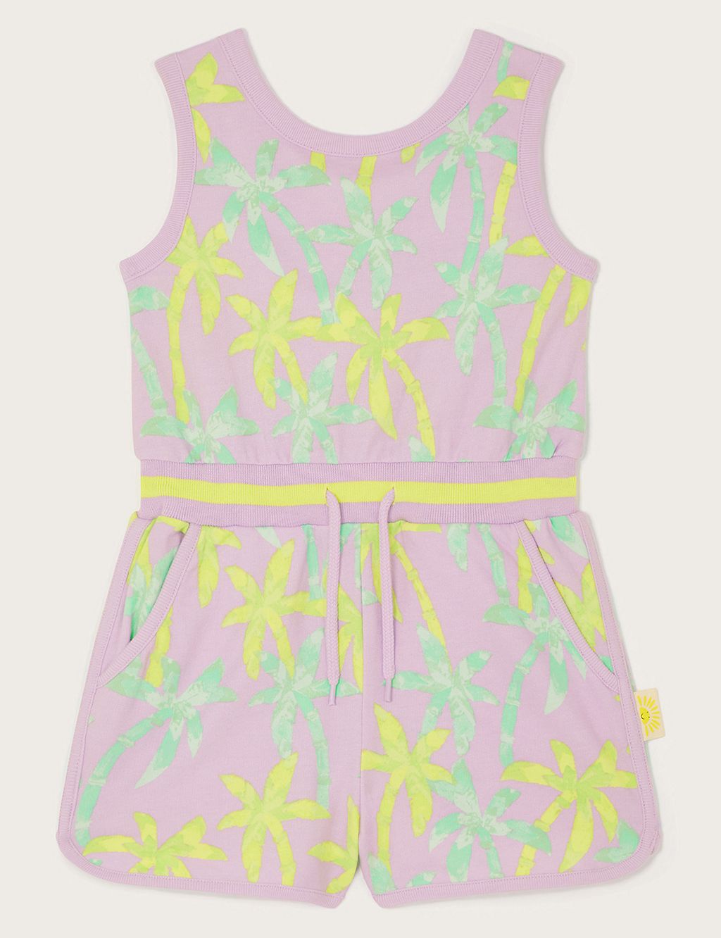 Pure Cotton Palm Print Playsuit (3-13 Yrs) 3 of 3