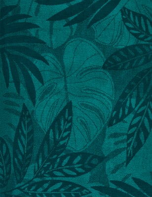 Pure Cotton Palm Print Towel Image 2 of 5