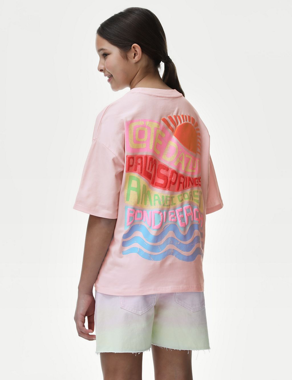 Pure Cotton Palm Springs Graphic T-Shirt (6-16 Yrs) 4 of 5
