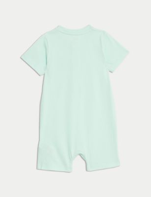 Pure Cotton Palm Tree Romper (0-3 Yrs) Image 2 of 3