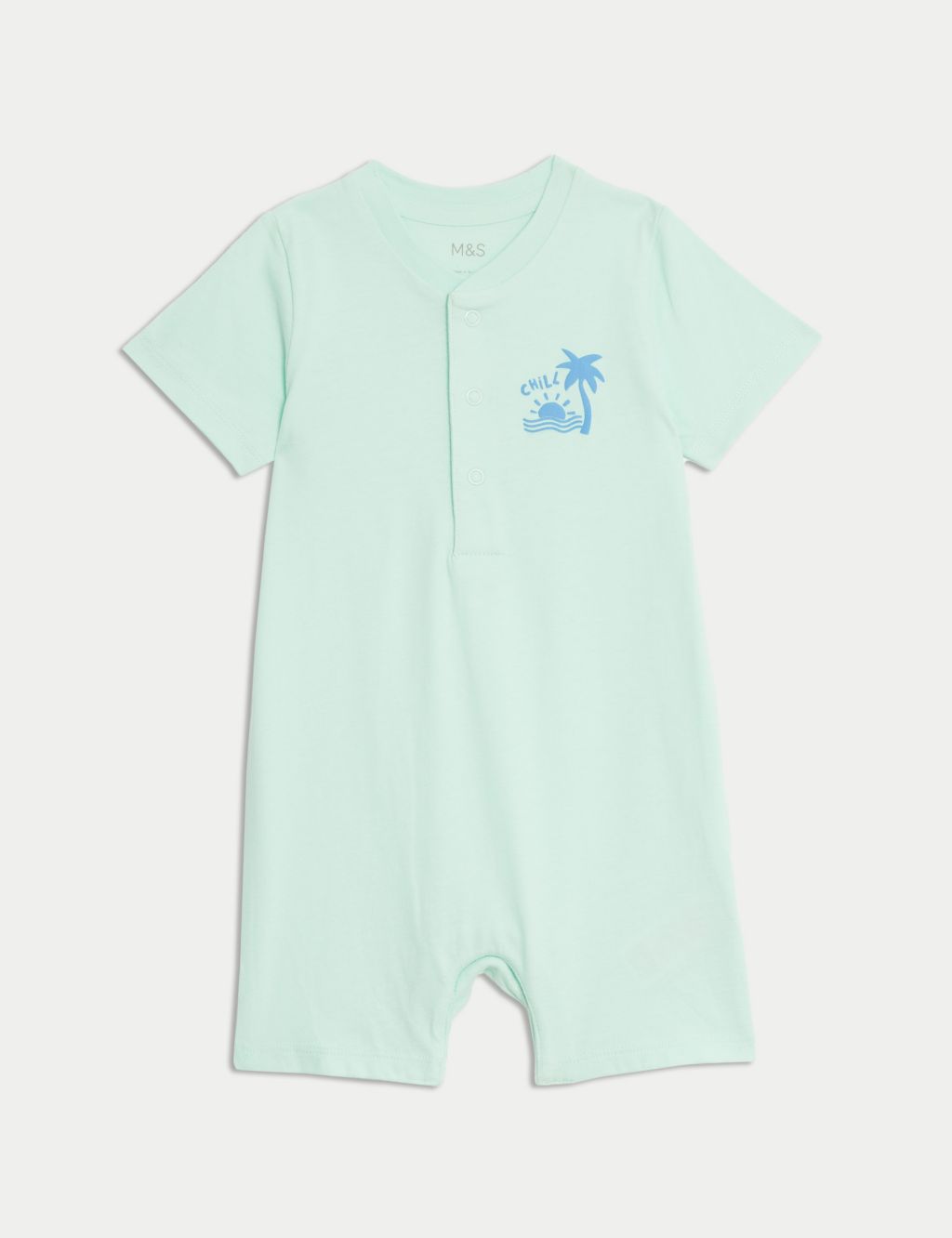 Pure Cotton Palm Tree Romper (0-3 Yrs) 3 of 3