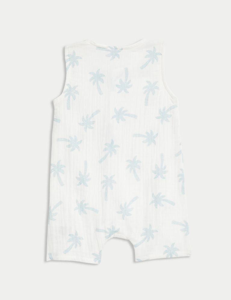 Pure Cotton Palm Tree Romper (0 Mths-3 Yrs) 3 of 5