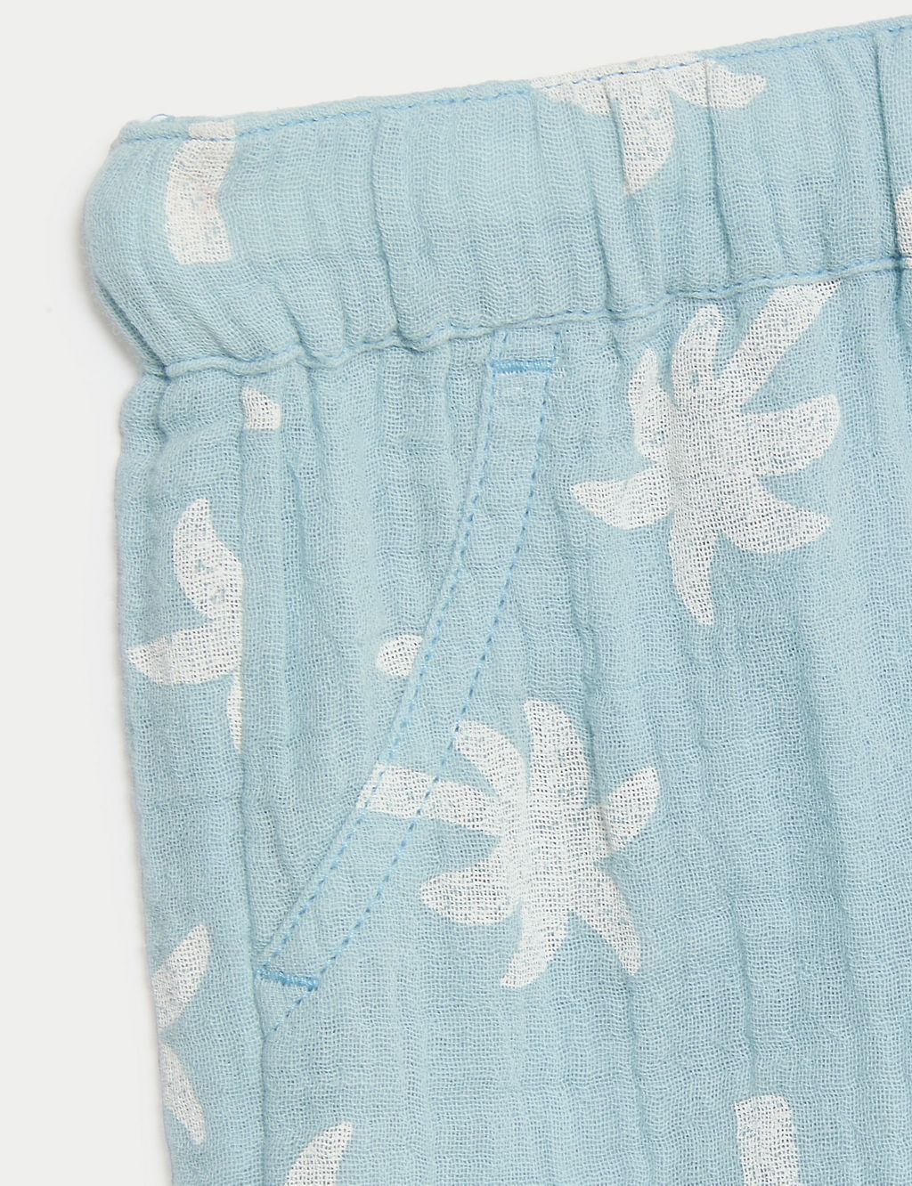Pure Cotton Palm Tree Shorts (0-3 Yrs) 4 of 5