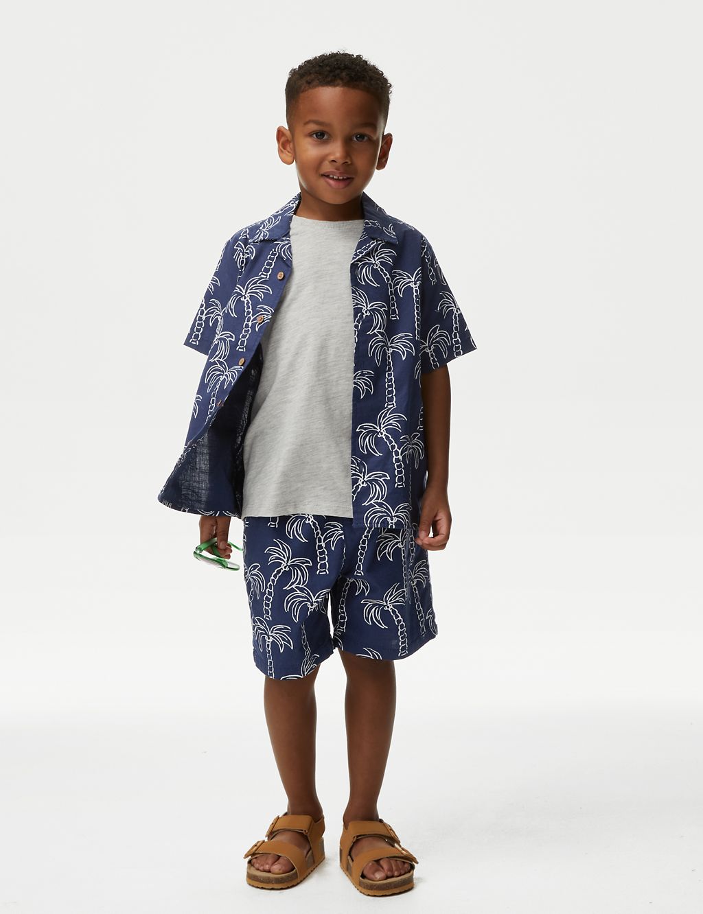 Pure Cotton Palm Tree Shorts (2-8 Yrs) 3 of 5