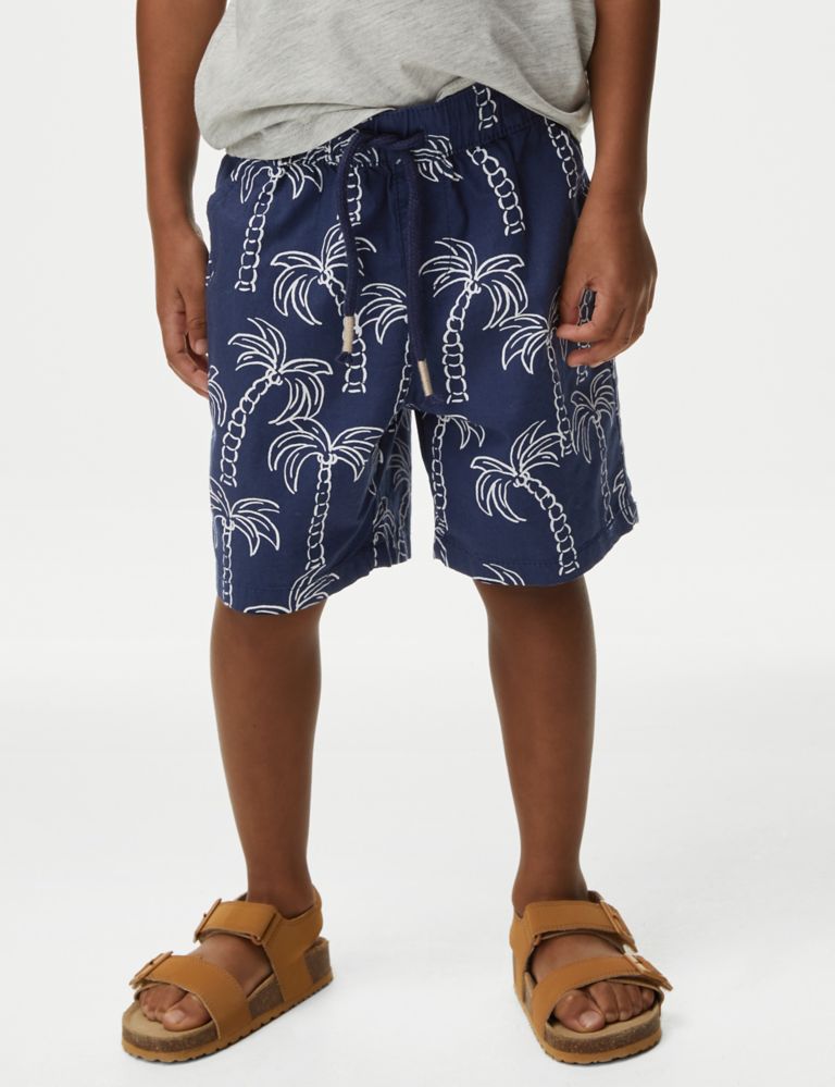 Pure Cotton Palm Tree Shorts (2-8 Yrs) 4 of 5