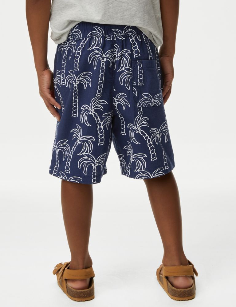 Pure Cotton Palm Tree Shorts (2-8 Yrs) 5 of 5
