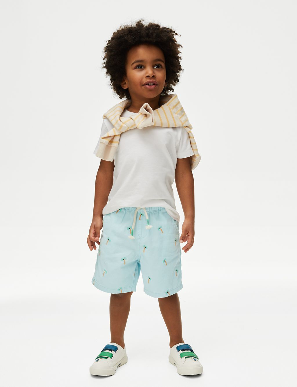 Pure Cotton Palm Tree Shorts (2–8 Yrs) 2 of 6