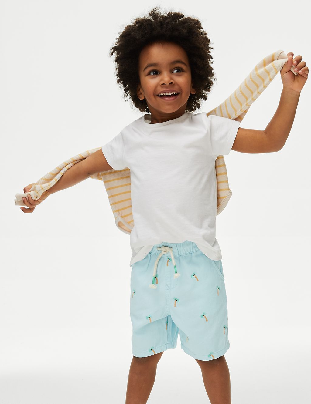 Pure Cotton Palm Tree Shorts (2–8 Yrs) 4 of 6