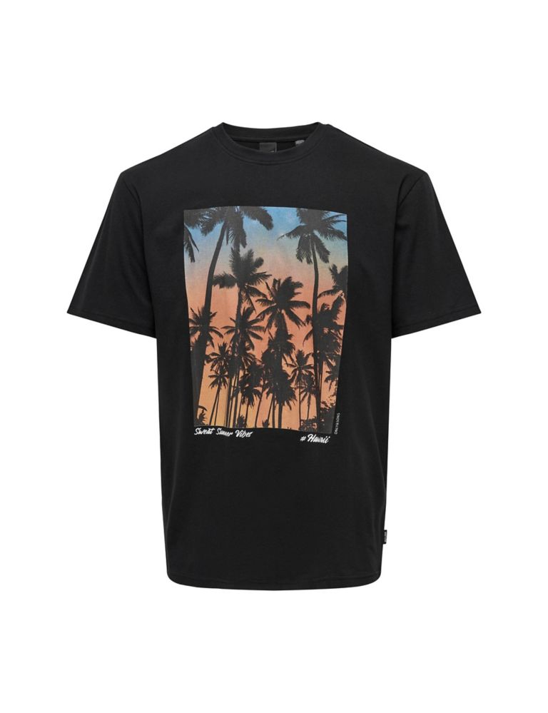 Pure Cotton Palm Tree T-Shirt 2 of 7