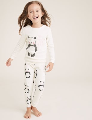 Pure Cotton Panda Pyjama Set 1 7 Yrs M S