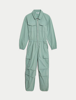 Pure Cotton Parachute Boiler Suit (6-16 Years) Image 2 of 4