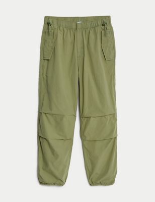Pure Cotton Parachute Trousers (6-16 Yrs) Image 2 of 5