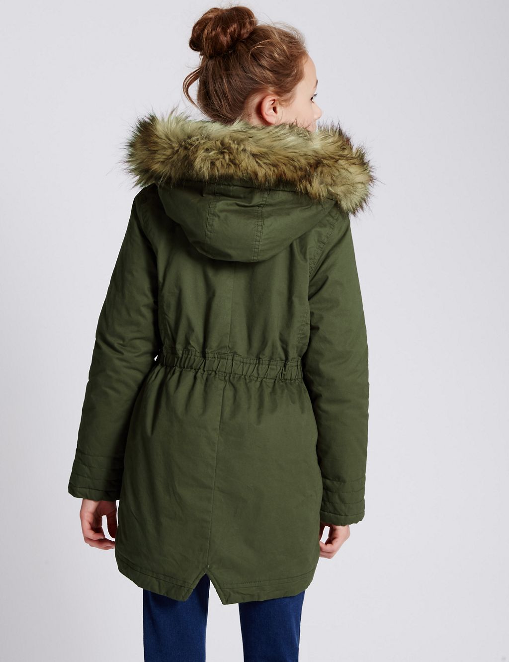 Pure Cotton Parka Coat (5-14 Years) 6 of 7