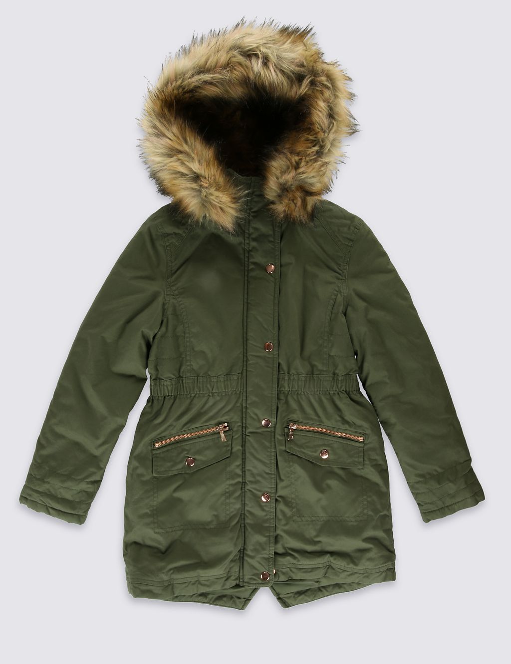 Pure Cotton Parka Coat (5-14 Years) 1 of 7