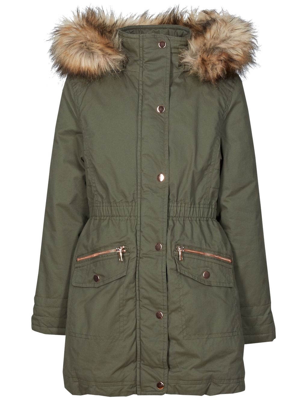 Pure Cotton Parka Coat (5-14 Years) 4 of 7