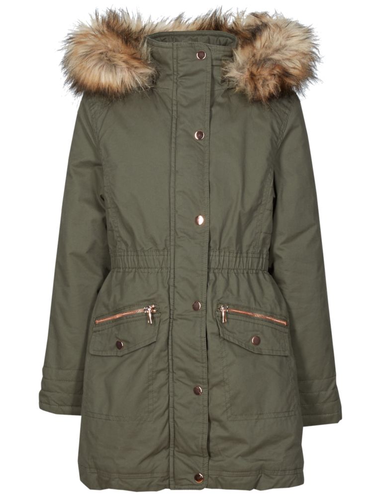 Pure Cotton Parka Coat (5-14 Years) 6 of 7