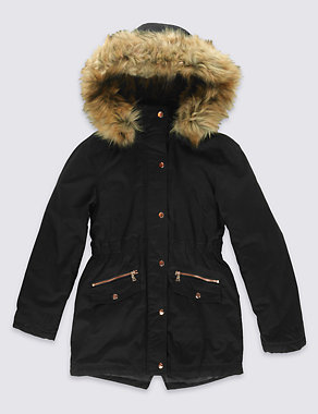 Pure Cotton Parka with Stormwear™ (5-14 Years) Image 2 of 5