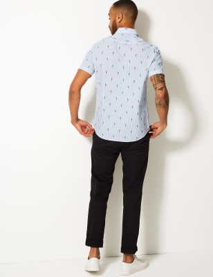 Pure Cotton Parrot Print Shirt, Limited Edition