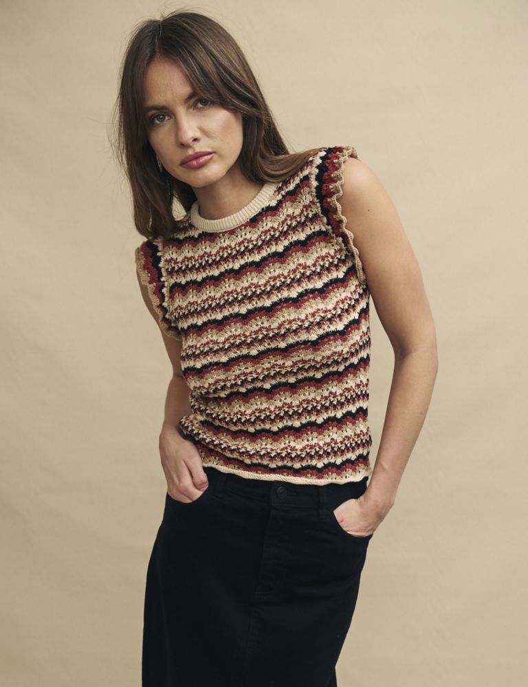 Pure Cotton Patterned Knitted Top 6 of 6