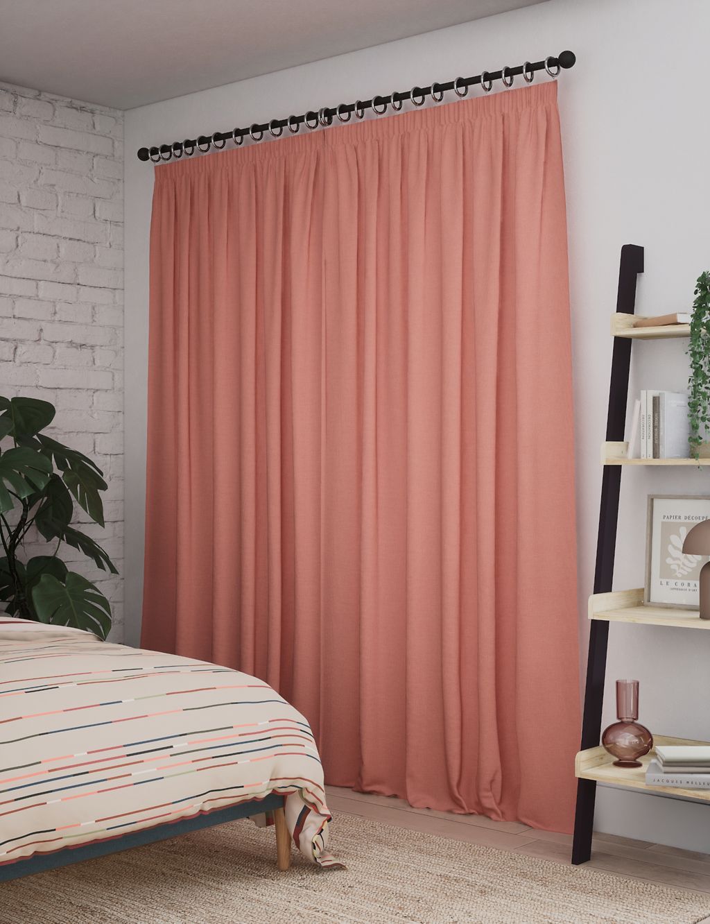 Pure Cotton Pencil Pleat Curtains 4 of 5