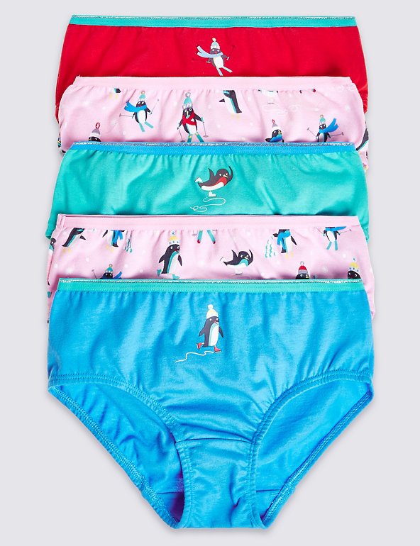 Pure Cotton Penguin Print Briefs (18 Months - 12 Years) Image 1 of 2