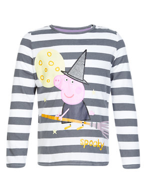 Pure Cotton Peppa Pig™ Halloween T-Shirt with StayNEW™ (1-7 Years) Image 2 of 3
