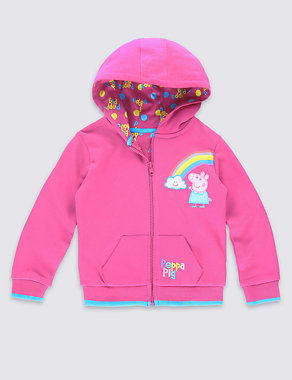 Pure Cotton Peppa Pig™ Hooded Cardigan (1-7 Years) Image 2 of 3