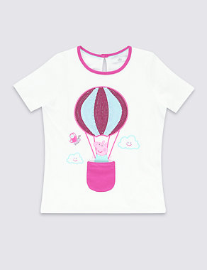 Pure Cotton Peppa Pig™ Hot Air Balloon T-Shirt (1-7 Years) Image 2 of 3