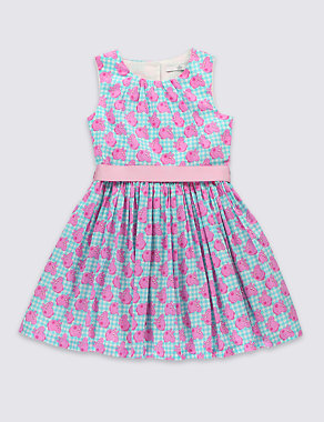 Pure Cotton Peppa Pig™ Prom Dress with Belt (1-7 Years) Image 2 of 3
